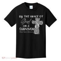 I'm A Survivor Brain Tumor Awareness Grey Ribbon Kids T-Shirt thumb 0