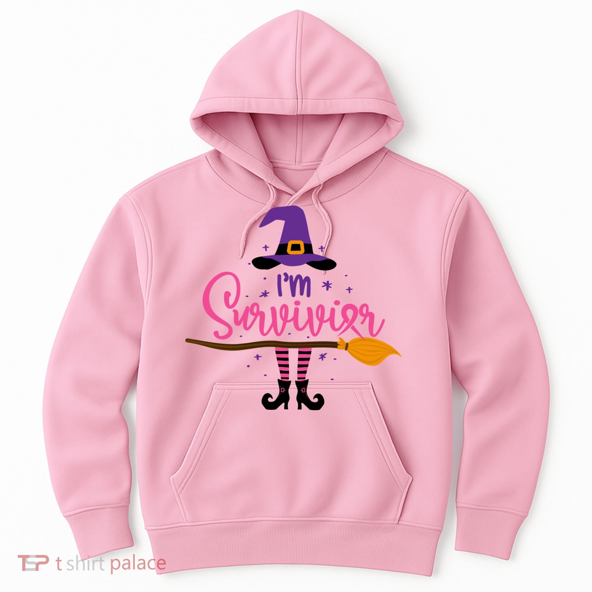 I'm A Survivor Halloween Breast Cancer Awareness Witch Hoodie