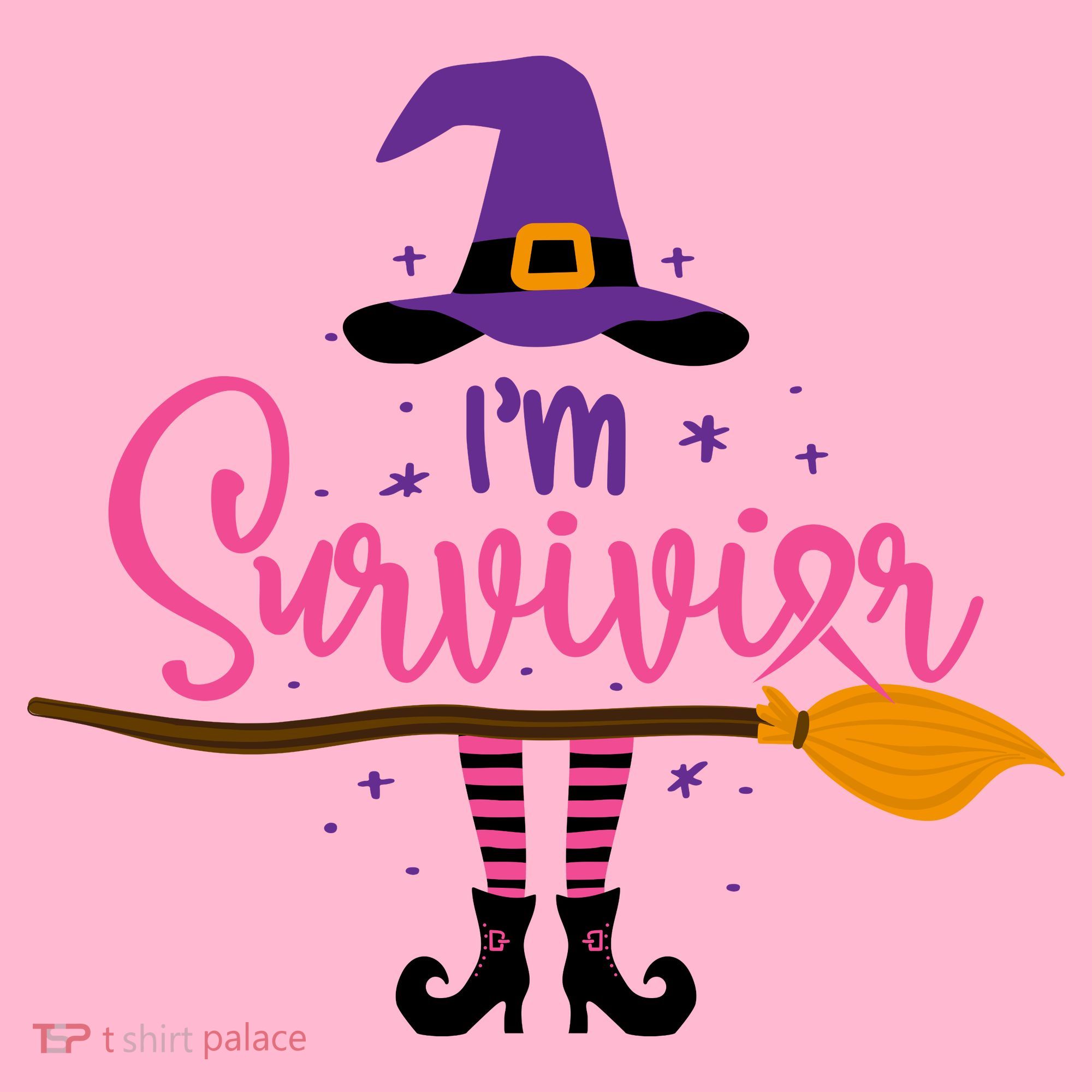 I'm A Survivor Halloween Breast Cancer Awareness Witch Mousepad
