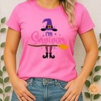 I'm A Survivor Halloween Breast Cancer Awareness Witch Women's T-Shirt thumb 2