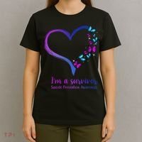 I'm A Survivor Suicide Prevention Awareness T-Shirt thumb 4