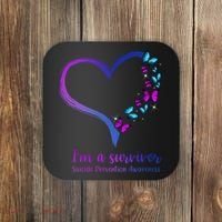I'm A Survivor Suicide Prevention Awareness Coaster thumb 0