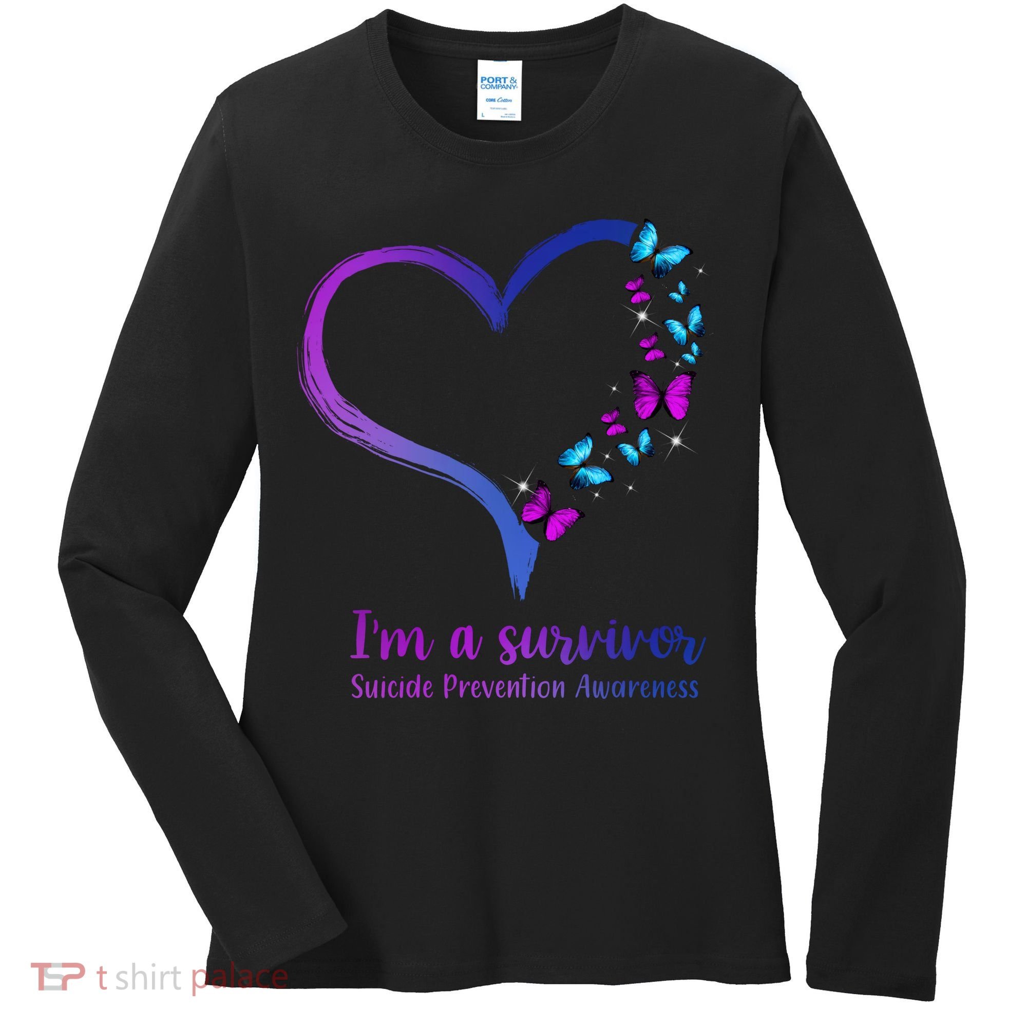 I'm A Survivor Suicide Prevention Awareness Women's Long Sleeve Shirt
