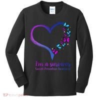 I'm A Survivor Suicide Prevention Awareness Kids Long Sleeve Shirt thumb 0