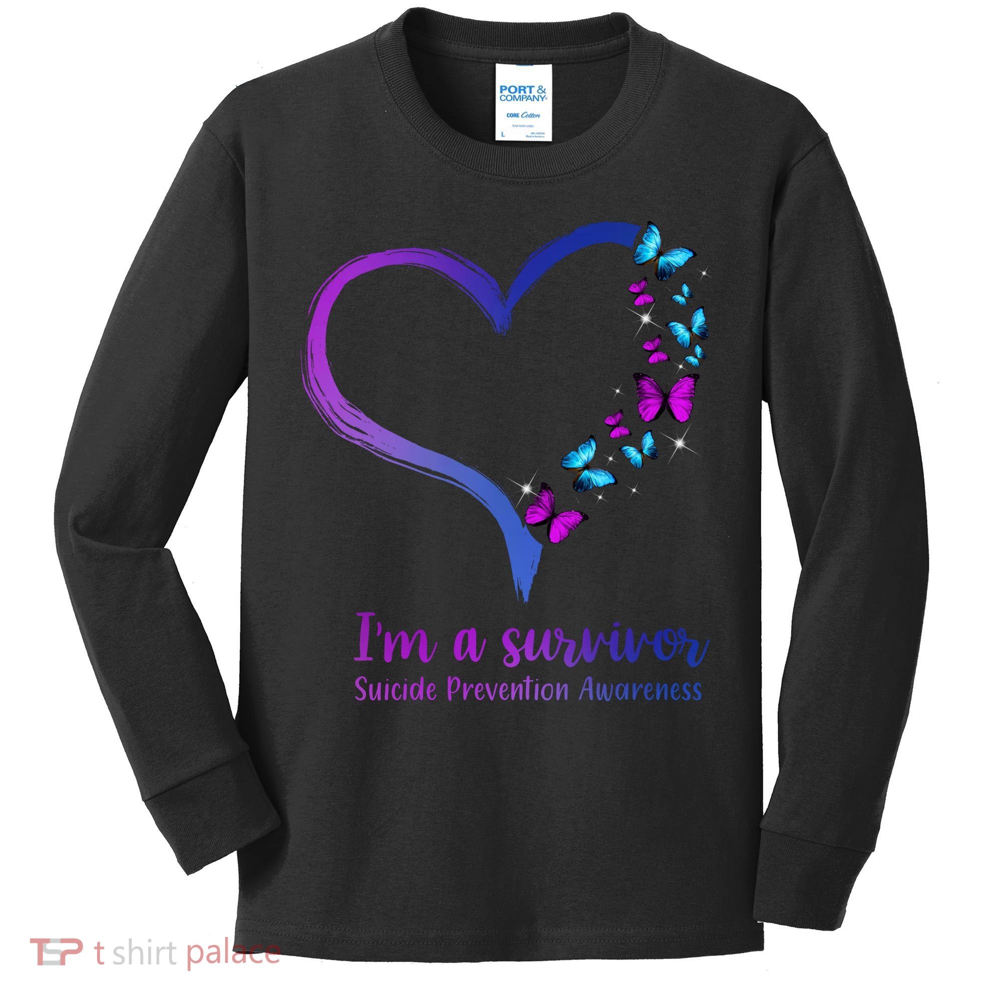 I'm A Survivor Suicide Prevention Awareness Kids Long Sleeve Shirt