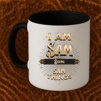I Am Sam Doing Sam Things Funny Celebration Cool Gift Coffee Mug thumb 2