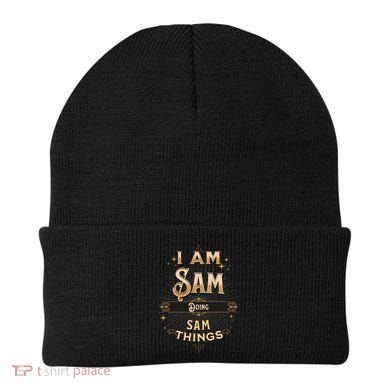 I Am Sam Doing Sam Things Funny Celebration Cool Gift Beanie