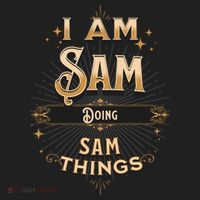 I Am Sam Doing Sam Things Funny Celebration Cool Gift Golf Towel thumb 3