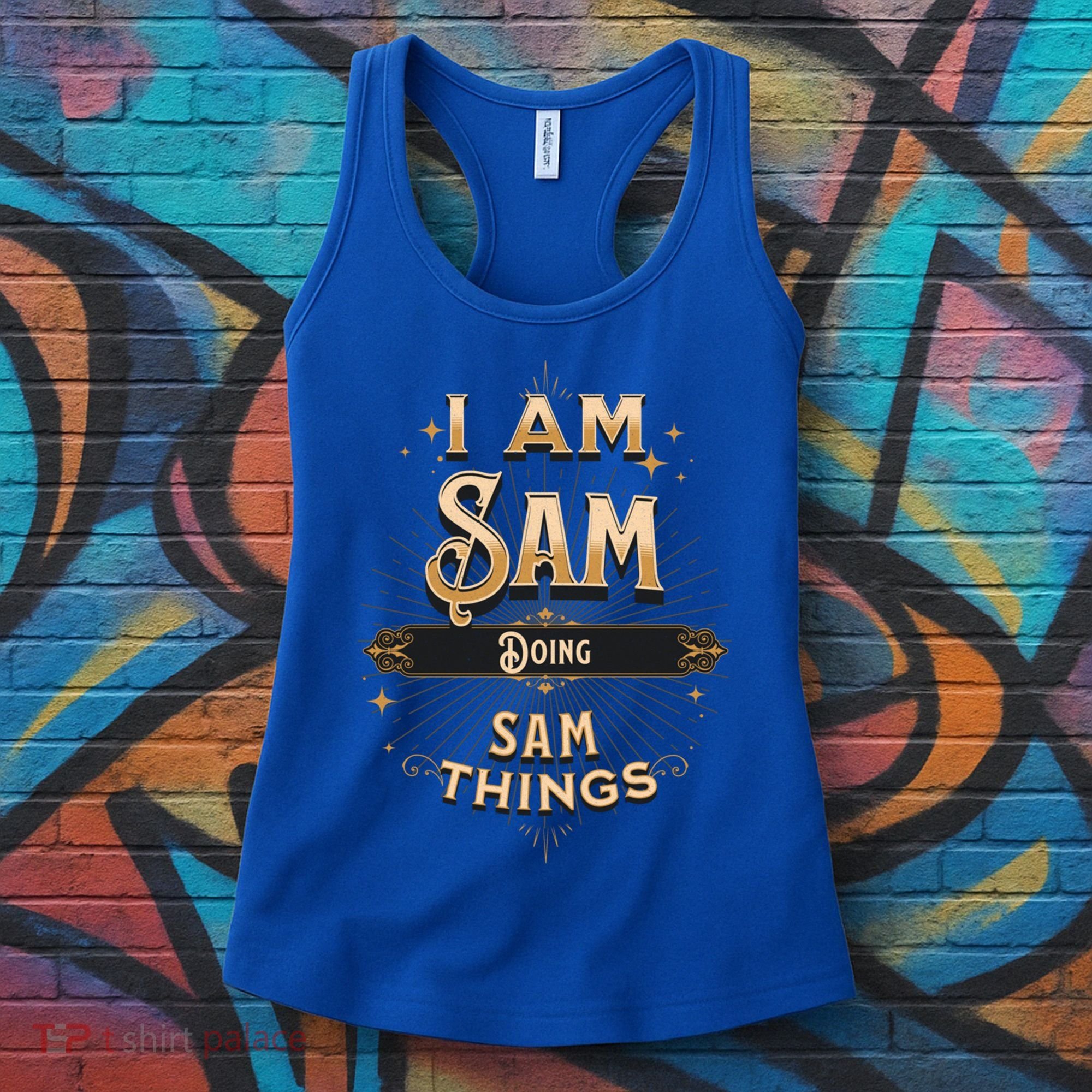 I Am Sam Doing Sam Things Funny Celebration Cool Gift Women's Tank Top
