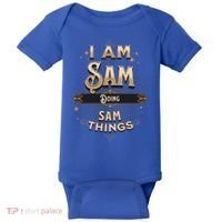 I Am Sam Doing Sam Things Funny Celebration Cool Gift Baby Bodysuit thumb 0