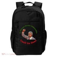 It Always Seems Impossible Until Its Done Nelson Mandela Day Backpack thumb 0