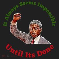 It Always Seems Impossible Until Its Done Nelson Mandela Day Golf Towel thumb 3