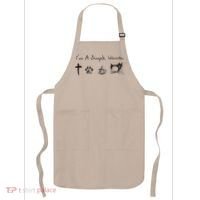 Im A Simple Woman Jesus Dog Coffee Sewing Apron thumb 0