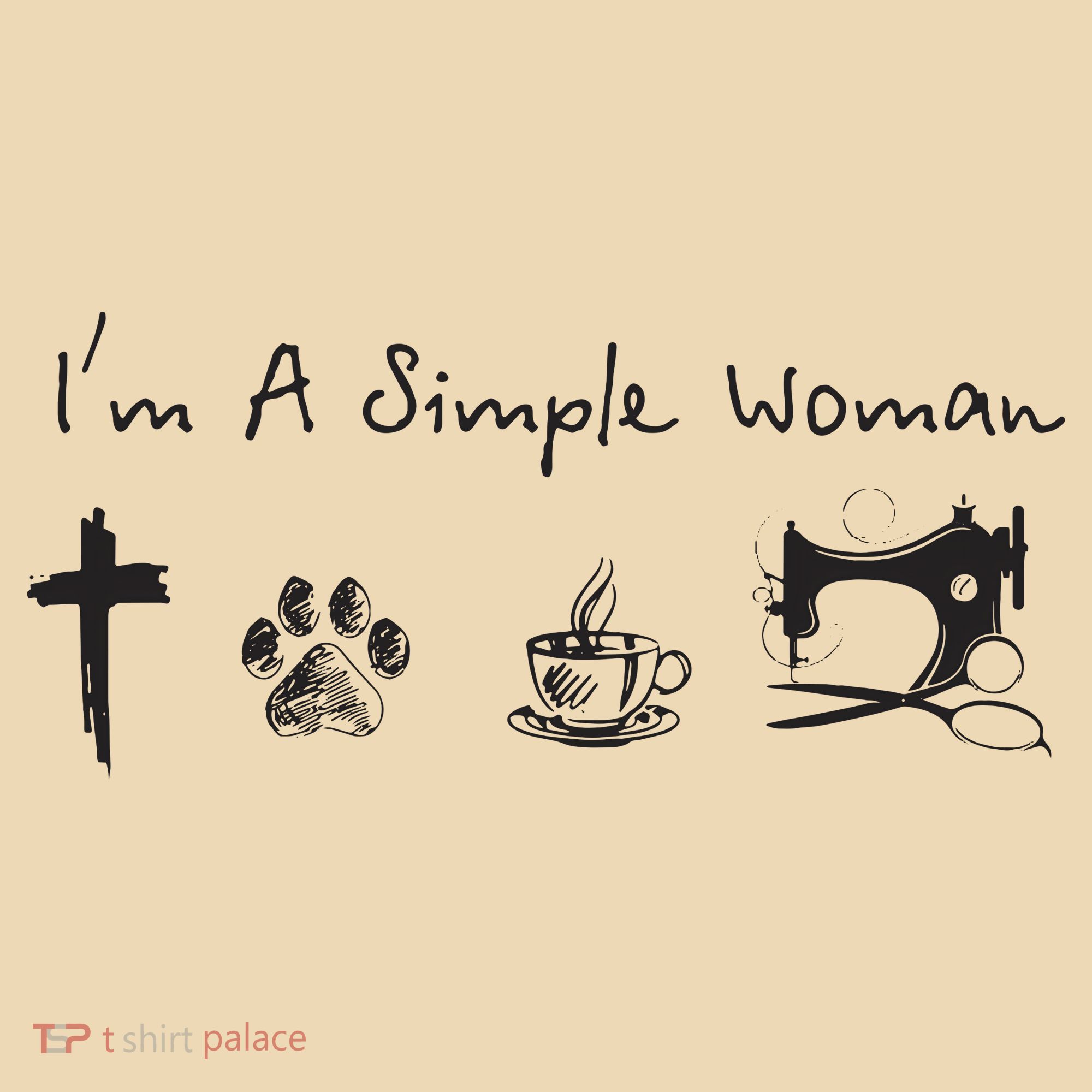 Im A Simple Woman Jesus Dog Coffee Sewing Apron
