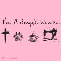 Im A Simple Woman Jesus Dog Coffee Sewing Coaster thumb 2