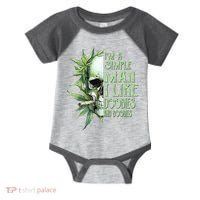 IM A Simple Man I Like Doobies And Boobies Skull Weed Infant Baby Jersey Bodysuit thumb 0