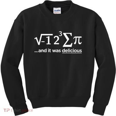 I Ate Some Pie And It Was Delicious I Ate Some Pi Math Kids Sweatshirt