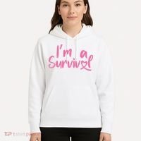I'm A Survivor Cancer, Pink Ribbon, Breast Cancer Hoodie thumb 5