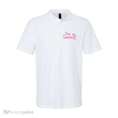 I'm A Survivor Cancer, Pink Ribbon, Breast Cancer Polo