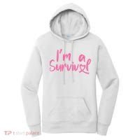 I'm A Survivor Cancer, Pink Ribbon, Breast Cancer Women's Hoodie thumb 0
