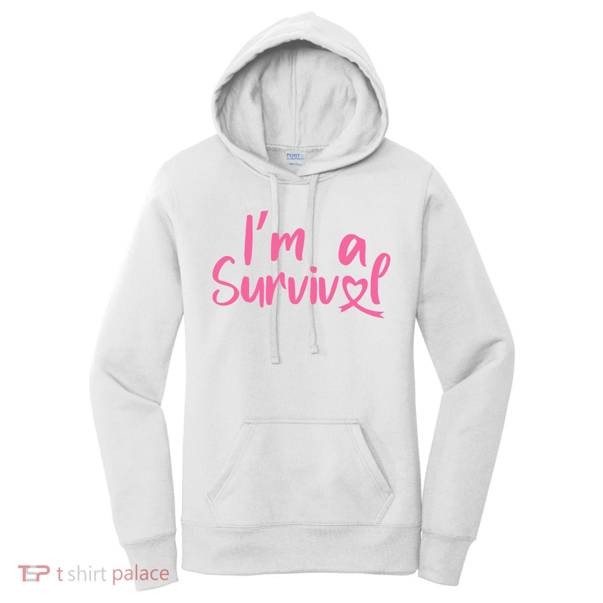 I'm A Survivor Cancer, Pink Ribbon, Breast Cancer Women's Hoodie