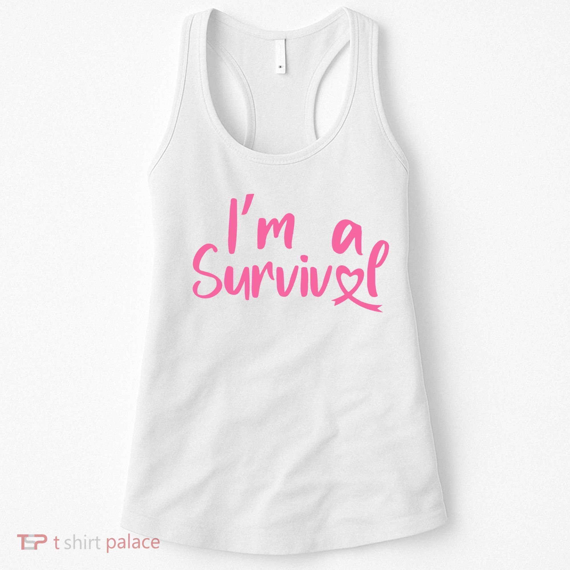 I'm A Survivor Cancer, Pink Ribbon, Breast Cancer Women's Tank Top
