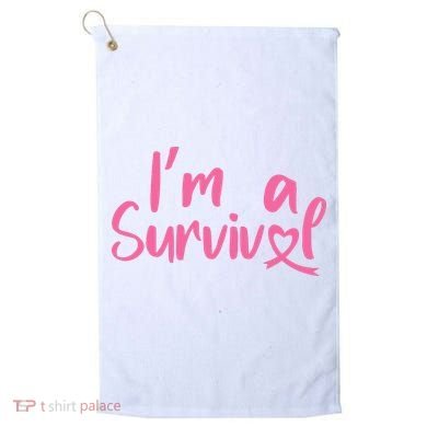 I'm A Survivor Cancer, Pink Ribbon, Breast Cancer Golf Towel