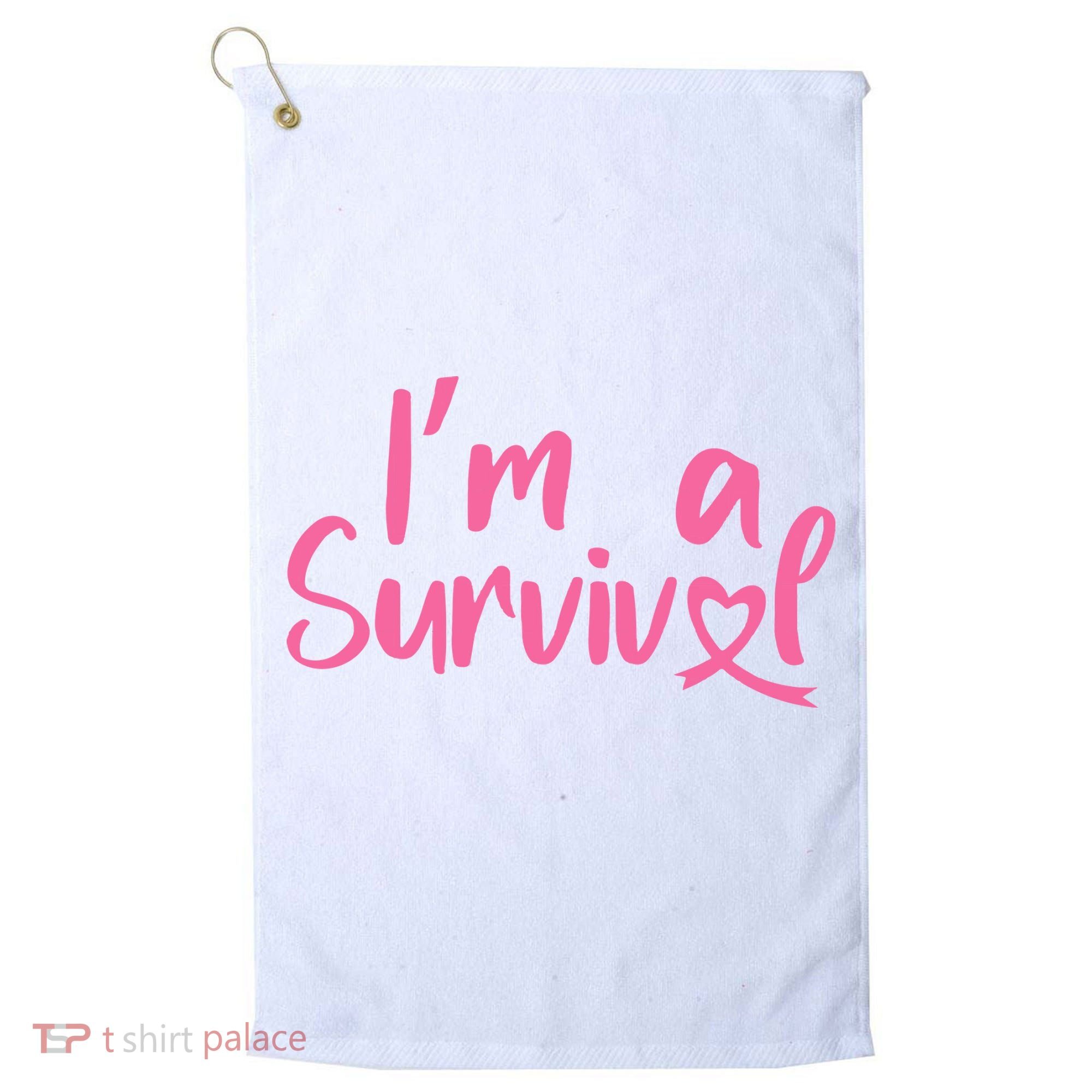 I'm A Survivor Cancer, Pink Ribbon, Breast Cancer Golf Towel