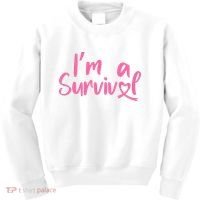 I'm A Survivor Cancer, Pink Ribbon, Breast Cancer Kids Sweatshirt thumb 0