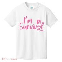 I'm A Survivor Cancer, Pink Ribbon, Breast Cancer Kids T-Shirt thumb 0