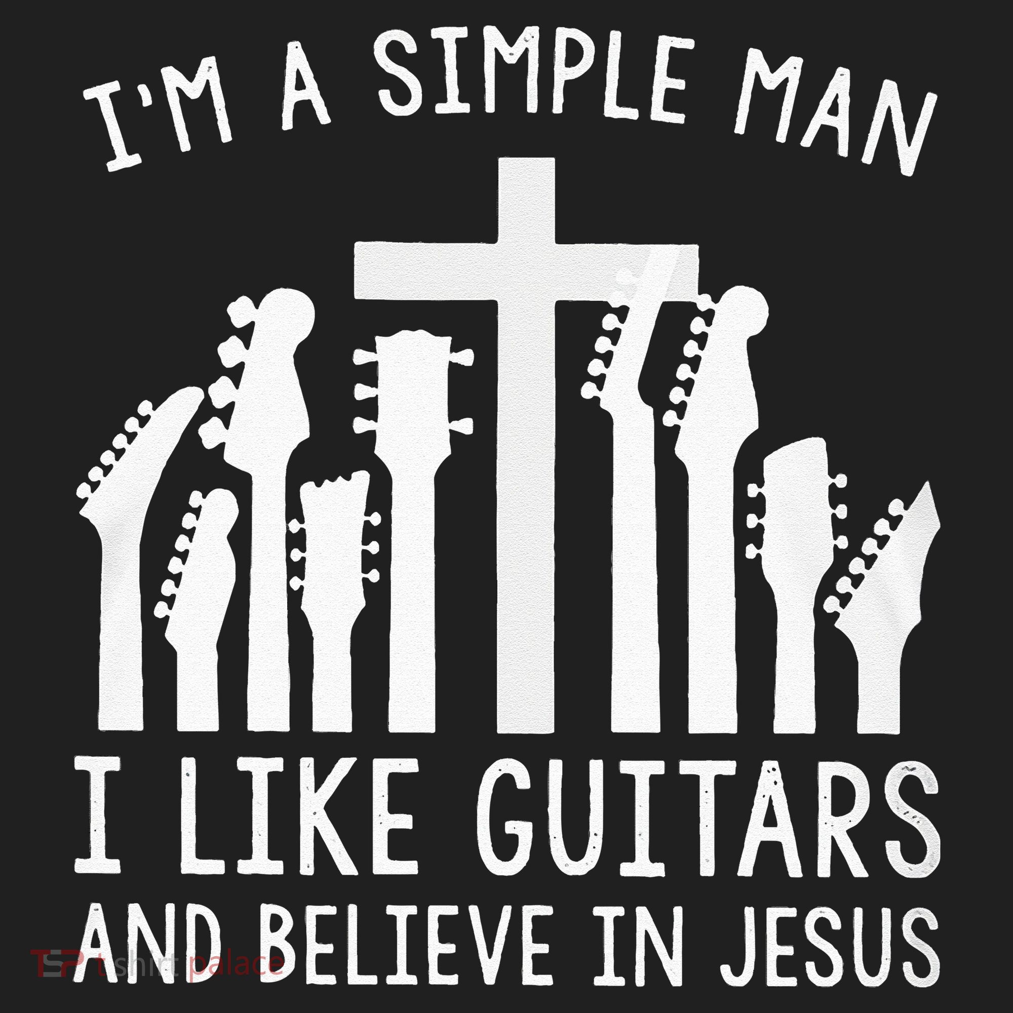 Im A Simple Man I Like Guitars And Believe In Jesus Beanie