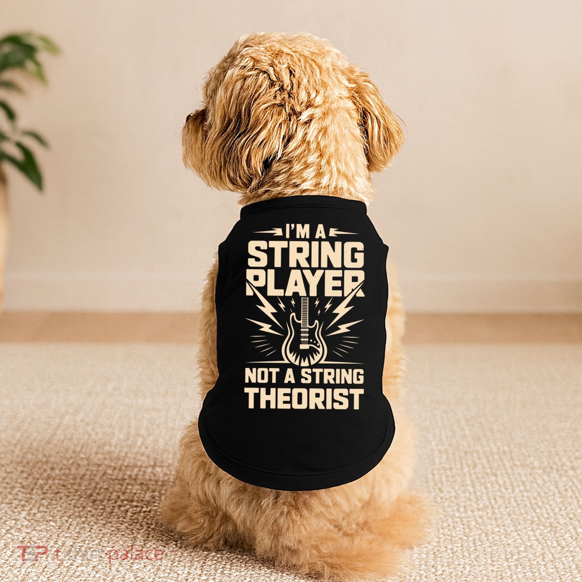 I'm A String Player Not A String Theorist Electric Guitars Gift Doggie Tank
