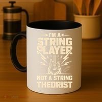 I'm A String Player Not A String Theorist Electric Guitars Gift Coffee Mug thumb 4