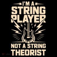 I'm A String Player Not A String Theorist Electric Guitars Gift Coaster thumb 2