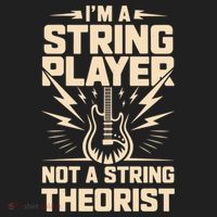 I'm A String Player Not A String Theorist Electric Guitars Gift Golf Towel thumb 3