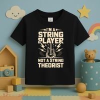 I'm A String Player Not A String Theorist Electric Guitars Gift Toddler T-Shirt thumb 3