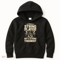 I'm A String Player Not A String Theorist Electric Guitars Gift Kids Hoodie thumb 0