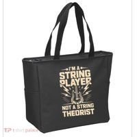 I'm A String Player Not A String Theorist Electric Guitars Gift Tote Bag thumb 2