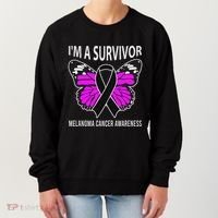 Im A Survivor Melanoma Skin Cancer Awareness Women's Sweatshirt thumb 0