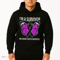 Im A Survivor Melanoma Skin Cancer Awareness Hoodie thumb 2