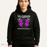 Im A Survivor Melanoma Skin Cancer Awareness Hoodie thumb 5