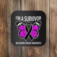 Im A Survivor Melanoma Skin Cancer Awareness Coaster thumb 0