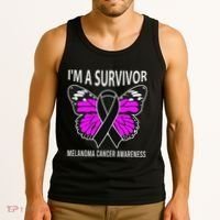 Im A Survivor Melanoma Skin Cancer Awareness Tank Top thumb 3