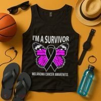 Im A Survivor Melanoma Skin Cancer Awareness Tank Top thumb 4