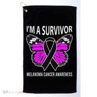 Im A Survivor Melanoma Skin Cancer Awareness Golf Towel thumb 0