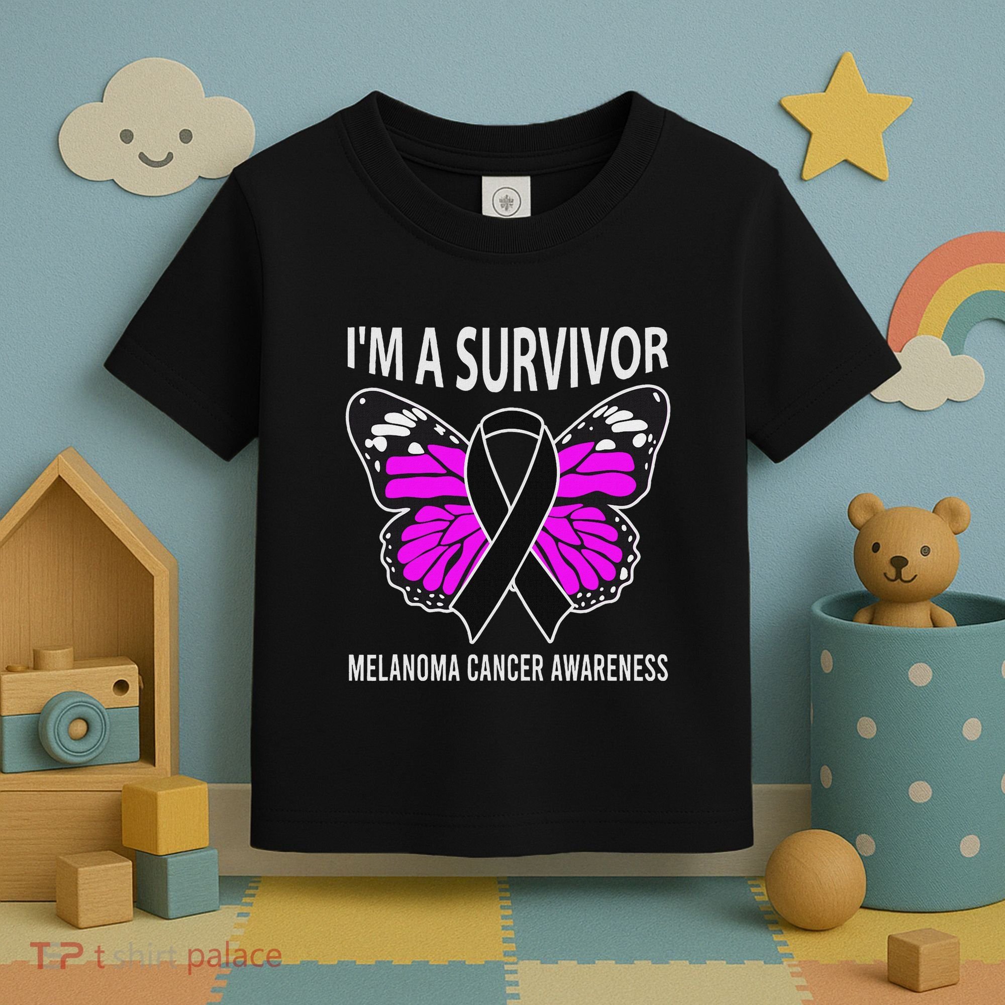 Im A Survivor Melanoma Skin Cancer Awareness Toddler T-Shirt