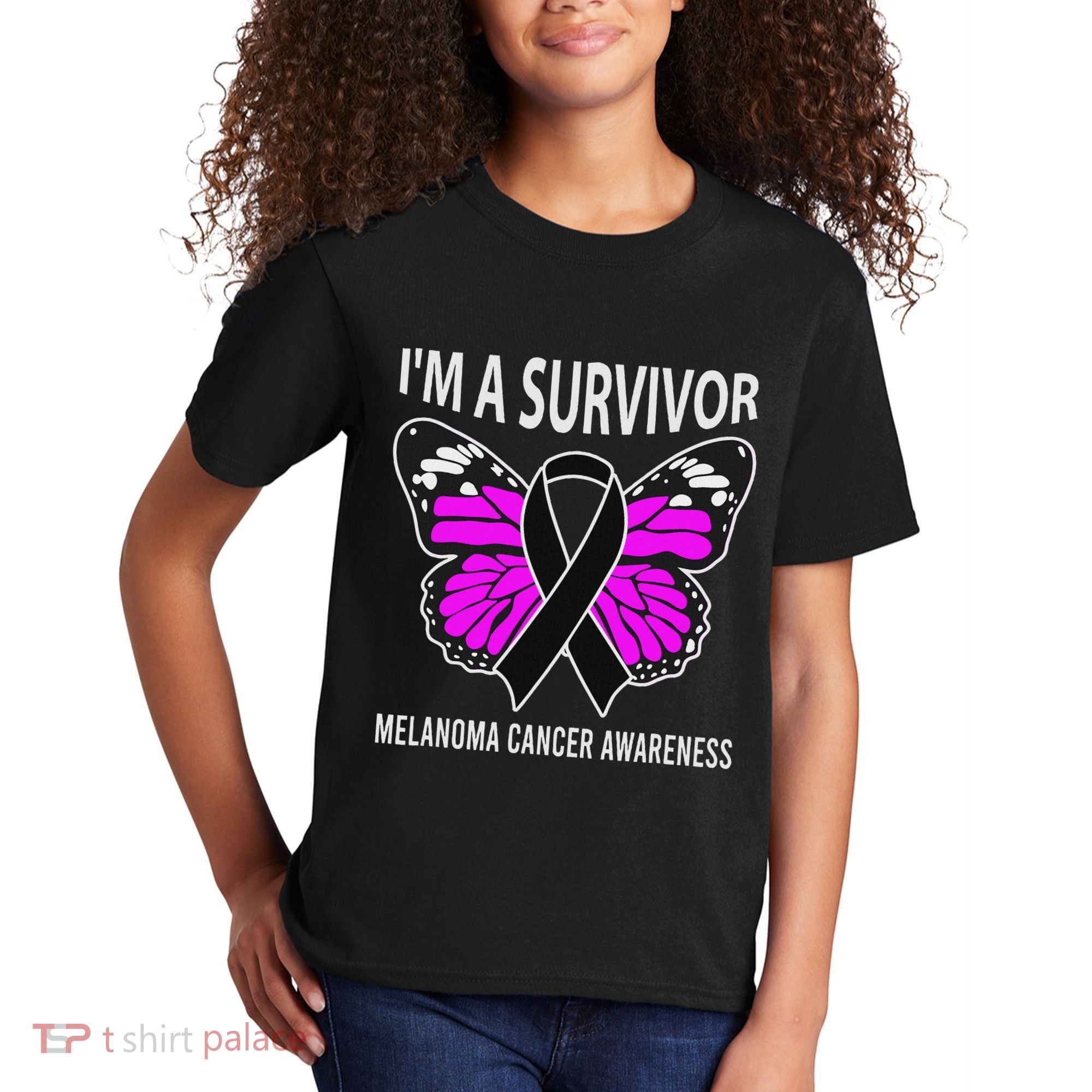 Im A Survivor Melanoma Skin Cancer Awareness Kids T-Shirt