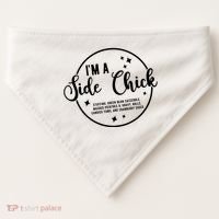 IM A Side Chick Funny Thanksgiving Food USA-Made Doggie Bandana thumb 0