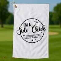 IM A Side Chick Funny Thanksgiving Food Golf Towel thumb 1