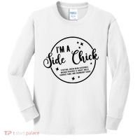 IM A Side Chick Funny Thanksgiving Food Kids Long Sleeve Shirt thumb 0
